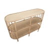 Metal og rattan entrékonsol med 3 hylder, boho chic Panama Rabatter