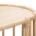 Metal og rattan entrékonsol med 3 hylder, boho chic Panama Udvalg