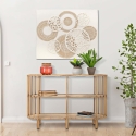 Metal og rattan entrékonsol med 3 hylder, boho chic Panama På Tilbud