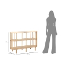 Metal og rattan entrékonsol med 3 hylder, boho chic Panama Valgfri