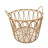Rund opbevaringskurv boho chic i metal og rattan Panama Tilbud