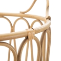 Rund opbevaringskurv boho chic i metal og rattan Panama Udsalg