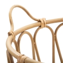 Rund opbevaringskurv boho chic i metal og rattan Panama Rabatter