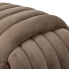 Moderne Softy puf i flettet design med velourpolstring 