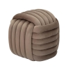 Moderne Softy puf i flettet design med velourpolstring 