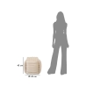 Moderne Softy puf i flettet design med velourpolstring 