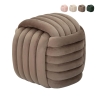 Moderne Softy puf i flettet design med velourpolstring Rabatter