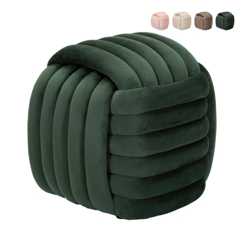 Moderne Softy puf i flettet design med velourpolstring Kampagne