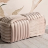 Moderne flettet velourbænk, 90x45x45 cm, Softy Udsalg