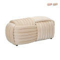 Moderne flettet velourbænk, 90x45x45 cm, Softy Kampagne