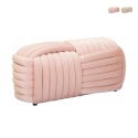 Moderne flettet velourbænk, 90x45x45 cm, Softy Tilbud