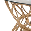 Rundt sofabord i rattan og glas 75x44,5 cm Panama Circle Rabatter