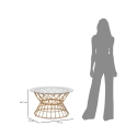 Rundt sofabord i rattan og glas 75x44,5 cm Panama Circle Udvalg