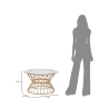 Rundt sofabord i rattan og glas 75x44,5 cm Panama Circle Udvalg