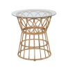 Rundt rattanbord med glasplade 50x50cm Panama Circle Kampagne
