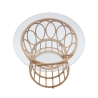 Rundt rattanbord med glasplade 50x50cm Panama Circle Tilbud