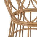 Rundt rattanbord med glasplade 50x50cm Panama Circle Rabatter