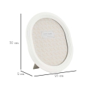 Ovally oval fotoramme i hvid resin 20x25 cm Udvalg