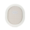Ovally oval fotoramme i hvid resin 20x25 cm Tilbud