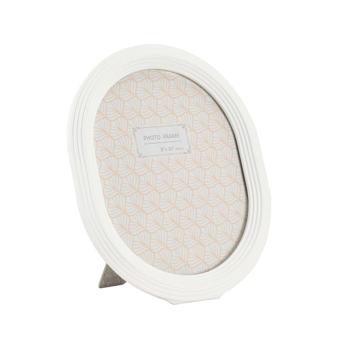 Ovally oval fotoramme i hvid resin 20x25 cm Kampagne