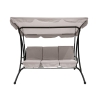 Haveswing til 3 personer med soltag 230x120x165cm grå Deluxe På Tilbud