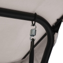Haveswing til 3 personer med soltag 230x120x165cm grå Deluxe Udsalg