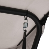 Haveswing til 3 personer med soltag 230x120x165cm grå Deluxe Udsalg