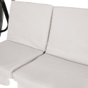 Haveswing til 3 personer med soltag 230x120x165cm grå Deluxe Rabatter