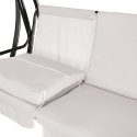 Haveswing til 3 personer med soltag 230x120x165cm grå Deluxe Udvalg