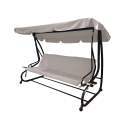 Haveswing til 3 personer med soltag 230x120x165cm grå Deluxe Kampagne