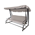 Haveswing til 3 personer med soltag 230x120x165cm grå Deluxe Kampagne