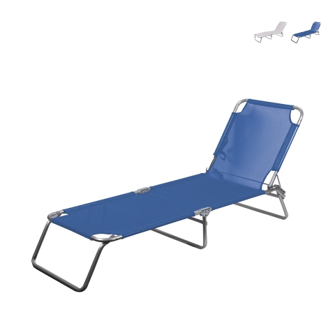 Foldbar solseng til have og strand med justerbart ryglæn Viareggio Kampagne