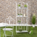 Scaffale 4 ripiani richiudibile in ferro 60,5x28xh.167cm bianco Ravun På Tilbud