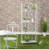 Scaffale 4 ripiani richiudibile in ferro 60,5x28xh.167cm bianco Ravun På Tilbud