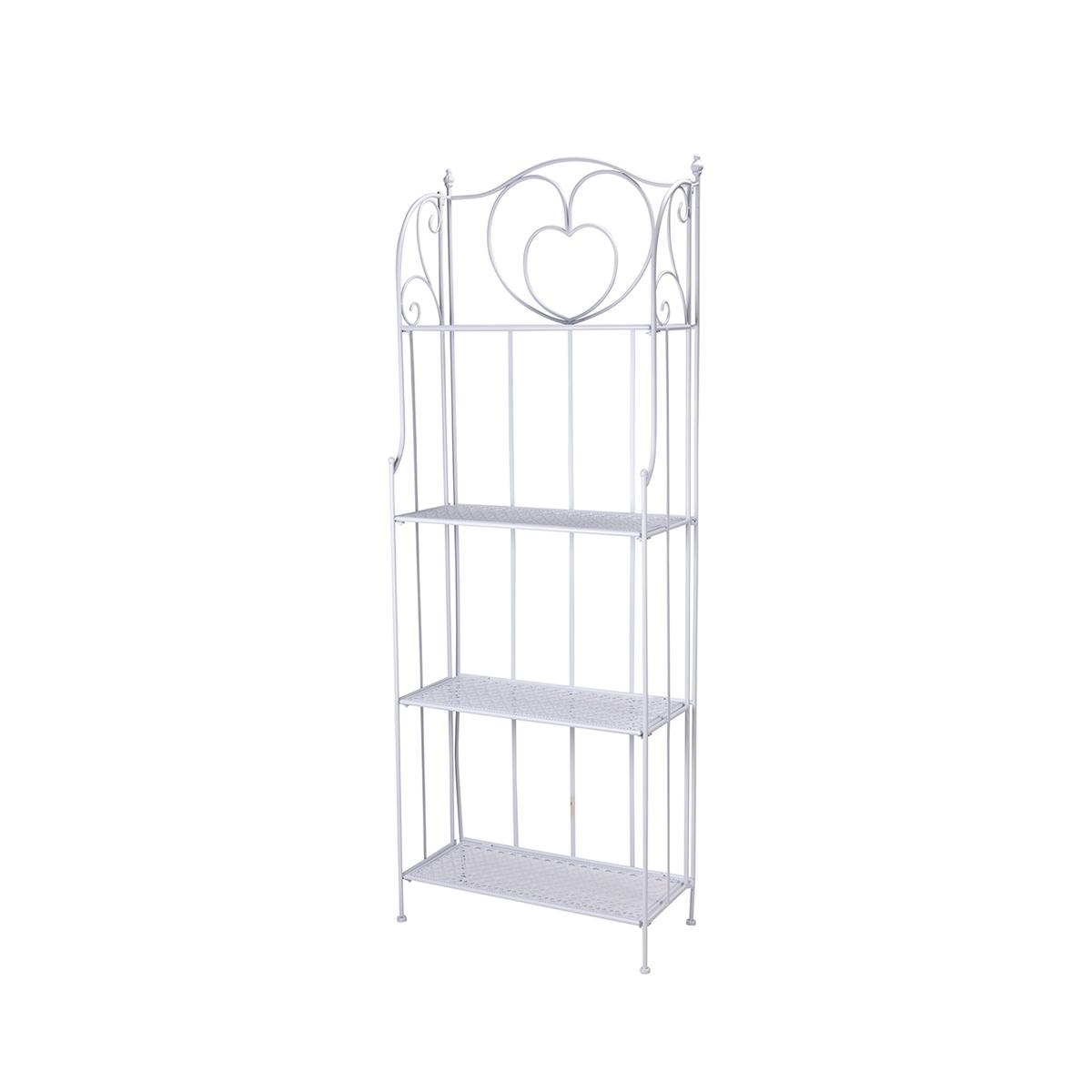 Scaffale 4 ripiani richiudibile in ferro 60,5x28xh.167cm bianco Ravun Kampagne Scaffale 4 ripiani richiudibile in ferro 60,5x28xh.167cm bianco Ravun Kampagne
