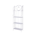 Scaffale 4 ripiani richiudibile in ferro 60,5x28xh.167cm bianco Ravun Kampagne