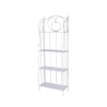 Scaffale 4 ripiani richiudibile in ferro 60,5x28xh.167cm bianco Ravun Kampagne
