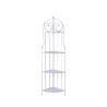 Angoliera 4 ripiani richiudibile in ferro 49x33xh.167cm bianco Alba Tilbud