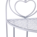Angoliera 4 ripiani richiudibile in ferro 49x33xh.167cm bianco Alba Udvalg