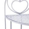 Angoliera 4 ripiani richiudibile in ferro 49x33xh.167cm bianco Alba Udvalg