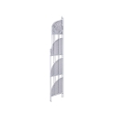 Angoliera 4 ripiani richiudibile in ferro 49x33xh.167cm bianco Alba Rabatter