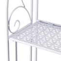 Scaffale 3 ripiani richiudibile in ferro 60,5x28xh.127cm bianco Karnel Mængderabat