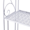 Scaffale 3 ripiani richiudibile in ferro 60,5x28xh.127cm bianco Karnel Mængderabat