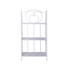 Scaffale 3 ripiani richiudibile in ferro 60,5x28xh.127cm bianco Karnel Rabatter