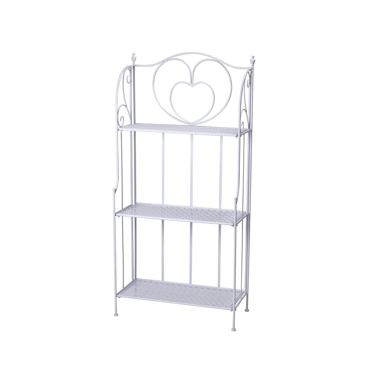 Scaffale 3 ripiani richiudibile in ferro 60,5x28xh.127cm bianco Karnel Kampagne Scaffale 3 ripiani richiudibile in ferro 60,5x28xh.127cm bianco Karnel Kampagne