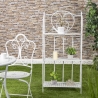 Scaffale 3 ripiani richiudibile in ferro 60,5x28xh.127cm bianco Karnel På Tilbud
