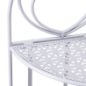 Angoliera 3 ripiani richiudibile in ferro 49x33xh.127cm bianco Veska Udvalg