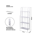 Scaffale da esterno 4 ripiani in ferro battuto richiudibile Durak Omkostninger