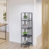 Scaffale da esterno slim 4 ripiani in ferro battuto richiudibile Nuvia På Tilbud