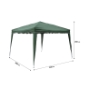 Gazebo estensibile verde 3x3 in alluminio richiudibile Rapido Køb